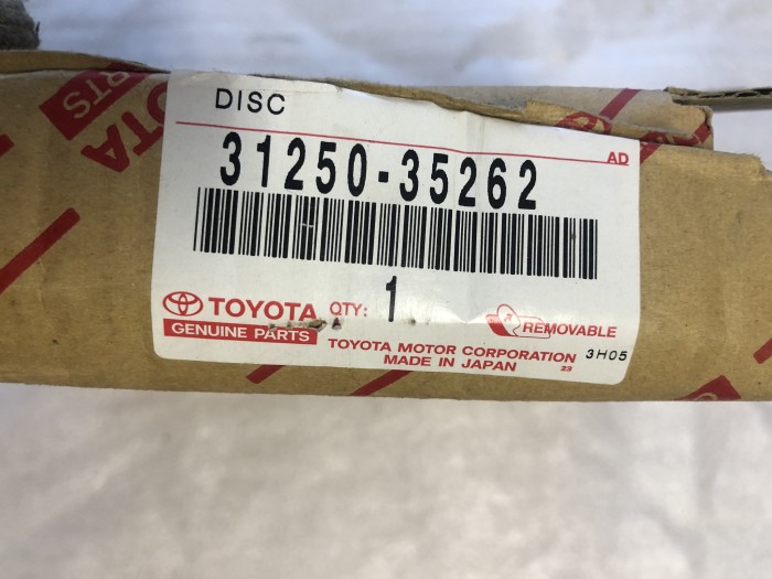 Диск сцепления ведомый TOYOTA LC Hilux 3125035262 новый оригинал
